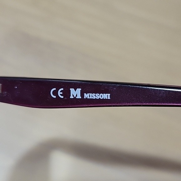 Missoni Wine Rimless Prescription Glass Frame Style Number MM068VU2 - Picture 3 of 6